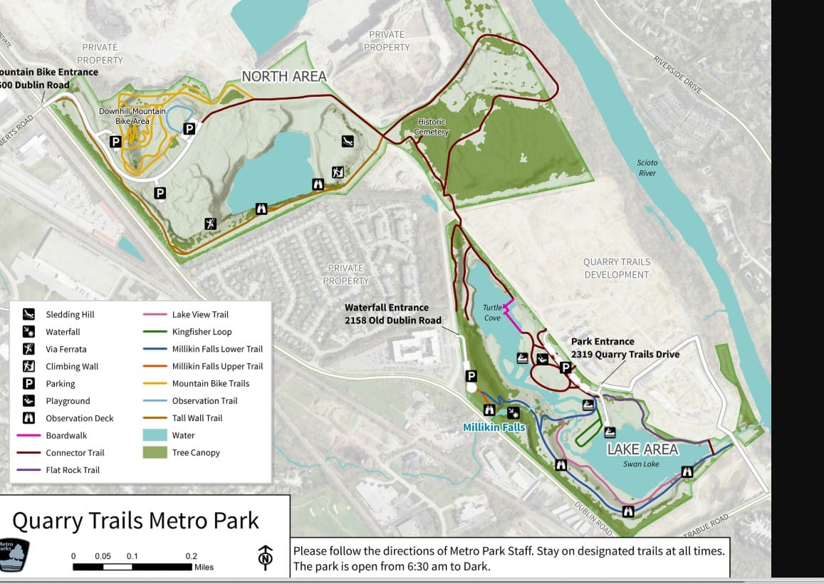 Quarry Trails Metro Park map