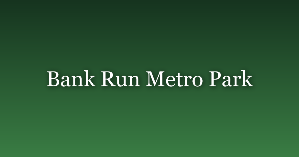 Bank Run Metro Park: Columbus's Newest Park Preview 2026